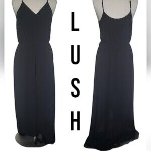 LUSH Black Wrap Maxi Dress